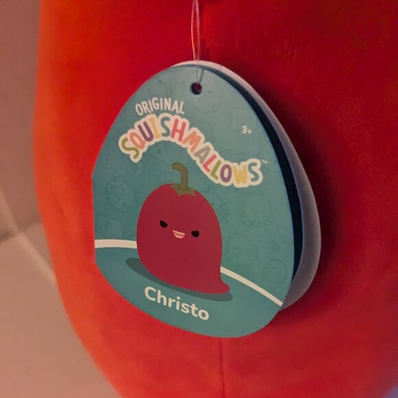 NWT 12" Christo Evil Red Hot Chili Pepper Squishmallows Halloween Plush Goth NEW - Picture 8 of 10